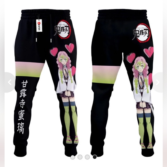 Mitsuri Kanroji Jogger Pants Custom Anime Kimetsu Sweatpants 3XL - Picture 4 of 16
